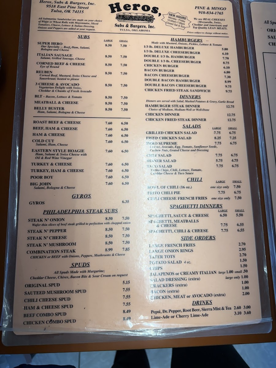 Menu Heros Subs & Burgers-4