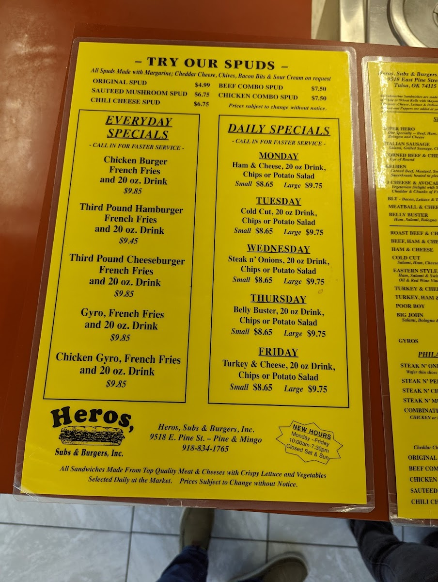 Menu Heros Subs & Burgers-6
